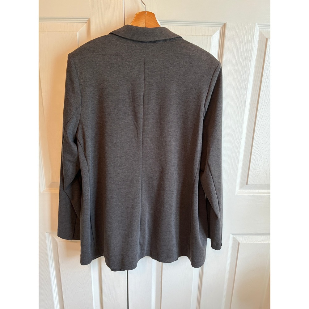 Lane Bryant Womens Plus Size 20 Knit Blazer Charcoal Gray Single Button NWT - Picture 5 of 5